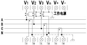 威勝三相四線電度表DTSD342-1B接線圖