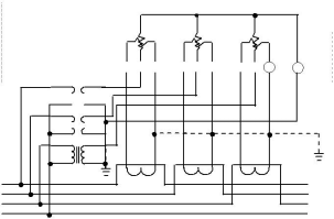 三相四線經(jīng)電壓、電流互感器 接入式電能表接線圖