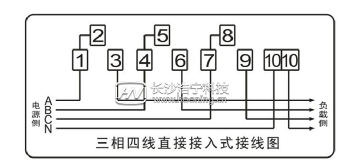 威勝三相預(yù)付費(fèi)電表接線圖